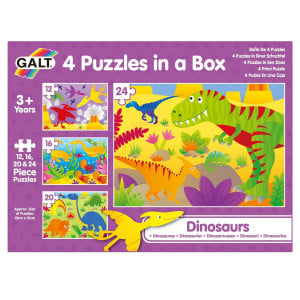 Set 4 puzzle-uri Dinozauri (12, 16, 20, 24 piese) - Img 1