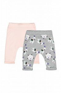 Set de 2 perechi de pantaloni Lame pentru bebelusi, Tongs baby (Marime: 3-6 Luni, Culoare: Somon)