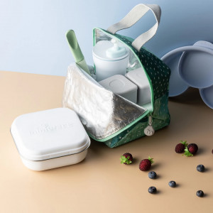 Set geanta termoizolanta Mealtote cu cutie Grow bento, Miniware Ready Go! Bento, 4 piese, Prickly Pear