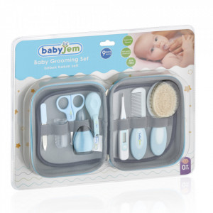 Set ingrijire unghii bebelusi cu 9 piese BabyJem Grooming Set (Culoare: Roz)