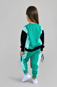 Trening color block Brumy-Kids F087 verde, 104 cm, 4 ani - Img 3