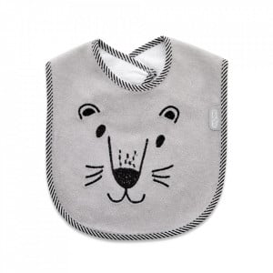 Baveta din bumbac BabyJem Cute animals (Culoare: Gri)