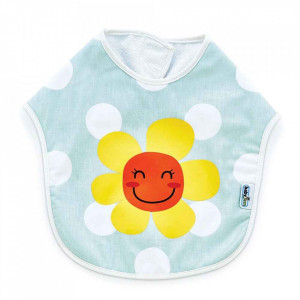 Baveta din bumbac BabyJem Dots (Culoare: Bleu)