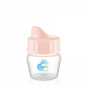 Mini biberon 2 in 1 Cana si biberon din sticla BabyJem 30 ml (Culoare: Somon)