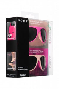 Ochelari de soare pentru copii MOKKI Click & Change, protectie UV, roz, 2-5 ani, set 2 perechi