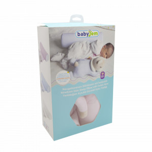 Pernuta pozitionator BabyJem anti-rasucire pentru bebelusi Teddy (Culoare: Bleu)