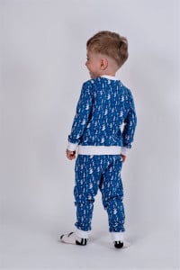 Pijama baieti glow in the dark, Brumy B016, albastru, 110 cm, 5 ani - Img 3