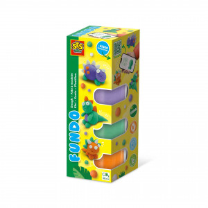 Plastilina colorata vegana FunDo - Dinozauri (3 x 90 gr - 1 x 40 gr) - Img 1