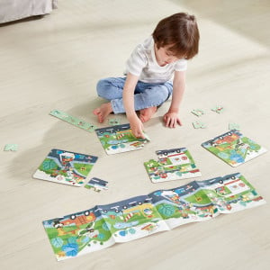 Puzzle pentru copii Vehicule de salvare (4 in 1) si joc storytelling - Img 4