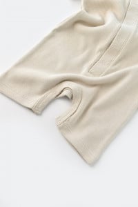 Salopeta cu pantaloni scurti - 100% bumbac organic - Stone, BabyCosy (Marime: 9-12 luni)