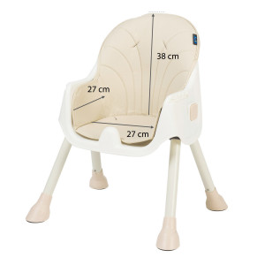 Scaun de masa 2 in 1 Juju Eat&Smile, Beige - Img 10