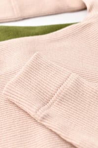 Set 2 body-uri cu maneca lunga bebe unisex din bumbac organic si modal - Verde/Blush, BabyCosy (Marime: 12-18 Luni)