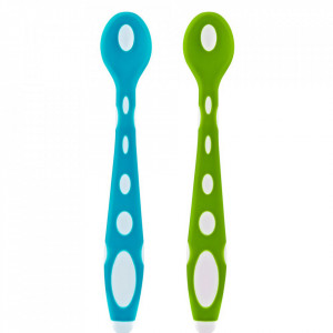 Set 2 lingurite din silicon BabyJem Soft Spoon (Culoare: Portocaliu)