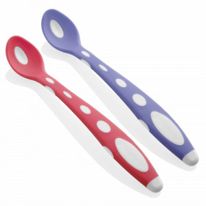 Set 2 lingurite din silicon BabyJem Soft Spoon (Culoare: Portocaliu)