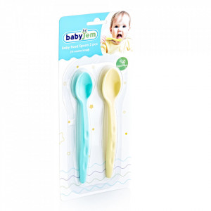 Set 2 lingurite pentru copii BabyJem (Culoare: Verde)