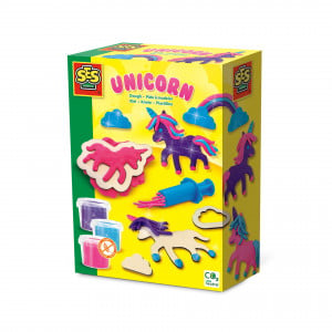 Set creativ copii cu unicorni din lemn si plastilina cu sclipici - Img 1