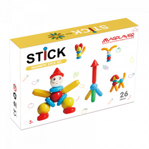 Set de constructie magnetic - STICK (26 piese) - Img 2