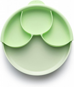 Set diversificare hrana bebelusi Miniware Healthy Meal, 100% din materiale naturale biodegradabile, 3 piese, Keylime