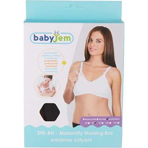 Sutien alaptare cu cupe fara intarituri BabyJem (Culoare: Negru, Marime: 90) - Img 4