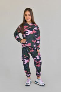 Trening fete army print Brumy F082 multicolor, 140 cm , 10 ani - Img 3