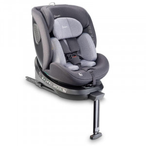 BabyGo - Scaun auto rotativ cu isofix, MOVE360 Grey, 40-150 cm, certificat R129 - Img 1