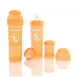 Biberon Twistshake Anti - Colici 330 ml Portocaliu