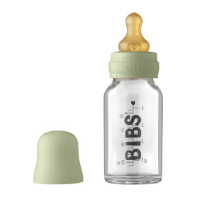 BIBS - Set complet biberon din sticla anticolici, 110 ml, Sage - Img 1