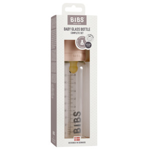 BIBS - Set complet biberon din sticla anticolici, 225 ml, Blush - Img 2