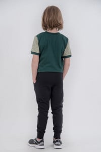 Jogger bumbac Brumy B041 french terry negru , 140 cm, 10 ani - Img 2