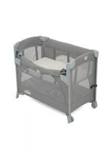 Joie - Patut pliant pentru cosleeping Kubbie Foggy Gray - Img 1