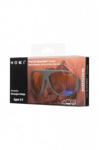 Ochelari de soare pentru copii MOKKI Click & Change ScreenSafe, protectie ecran, 2-5 ani, gri