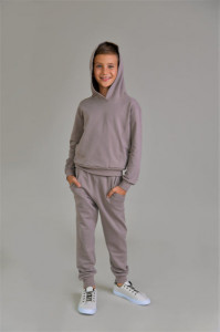 Pantaloni trening bumbac Brumy U035 cappuccino, 128 cm , 8 ani - Img 2