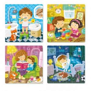 Puzzle 4 in 1 - Activitatile zilnice (12, 16, 20, 24 piese) - Img 2