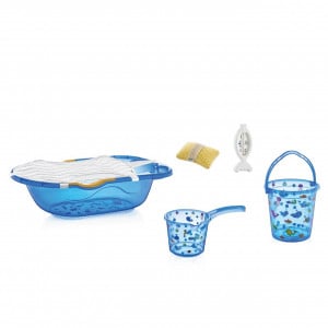 Set cadita de baie cu 6 piese BabyJem (Culoare: Roz)