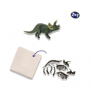 Set creativ Dino si excavarea scheletului 2 in 1 - Triceratops - Img 4