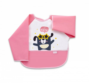 Baveta cu maneci si buzunar BabyJem Polly Bib (Culoare: Bleu)