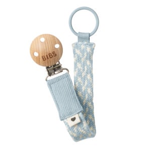 Bibs - Lantisor clip pentru suzeta, Baby Blue/Ivory - Img 1