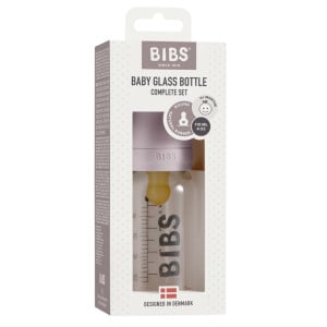 BIBS - Set complet biberon din sticla anticolici, 110 ml, Dusky Lilac - Img 2