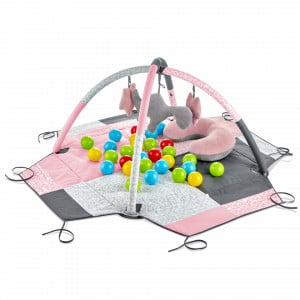 Centru de joaca cu bile BabyJem Toy Ball Play Mat (Culoare: Roz)