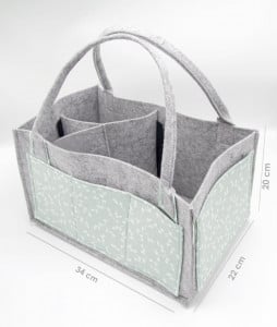 Geanta organizator scutece si accesorii copii/bebelusi BabyJem (Culoare: Gri)