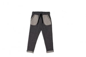 Jogger bumbac gros Brumy B028 ministripe, gri, 104 cm , 4 ani - Img 1