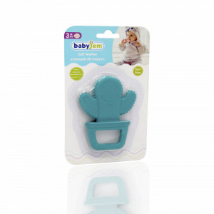 Jucarie dentitie BabyJem Cactus (Culoare: Bleu)