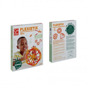 Jucarie din bambus Flexistix - Kit creativ (66 piese) - Img 2