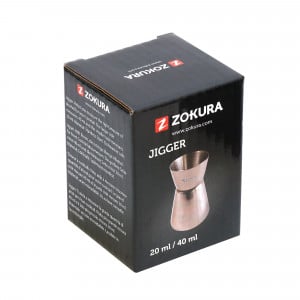 Masura dubla pentru bauturi (jigger), inox, 20/40ml - Zokura - Img 3