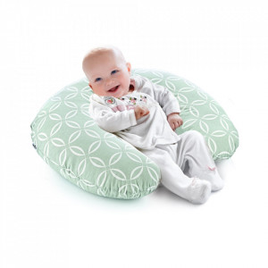 Perna pentru alaptat 2 in 1 Nursing Pillow, BabyJem (Culoare: Gri)