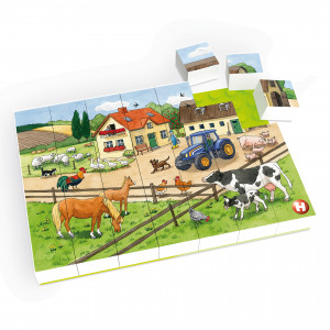 Puzzle Ferma de animale Hubelino (35 piese) - Img 1