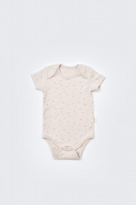 Set de 10 piese pentru nou nascut - 100% bumbac organic - Crem cu buline, BabyCosy