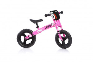 Bicicleta fara pedale Balance bike Runner Roz neon Dino Bikes cu roti de 12”( fara cutia originala)