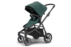 Carucior Thule SLEEK Cadru Negru si Copertina Mallard Green - Img 1