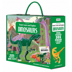 Cunoaste, invata si exploreaza - Puzzle Dinozauri (205 piese) - Img 1